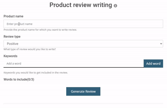 How to generate product reviews using automated Product Review writing tool 